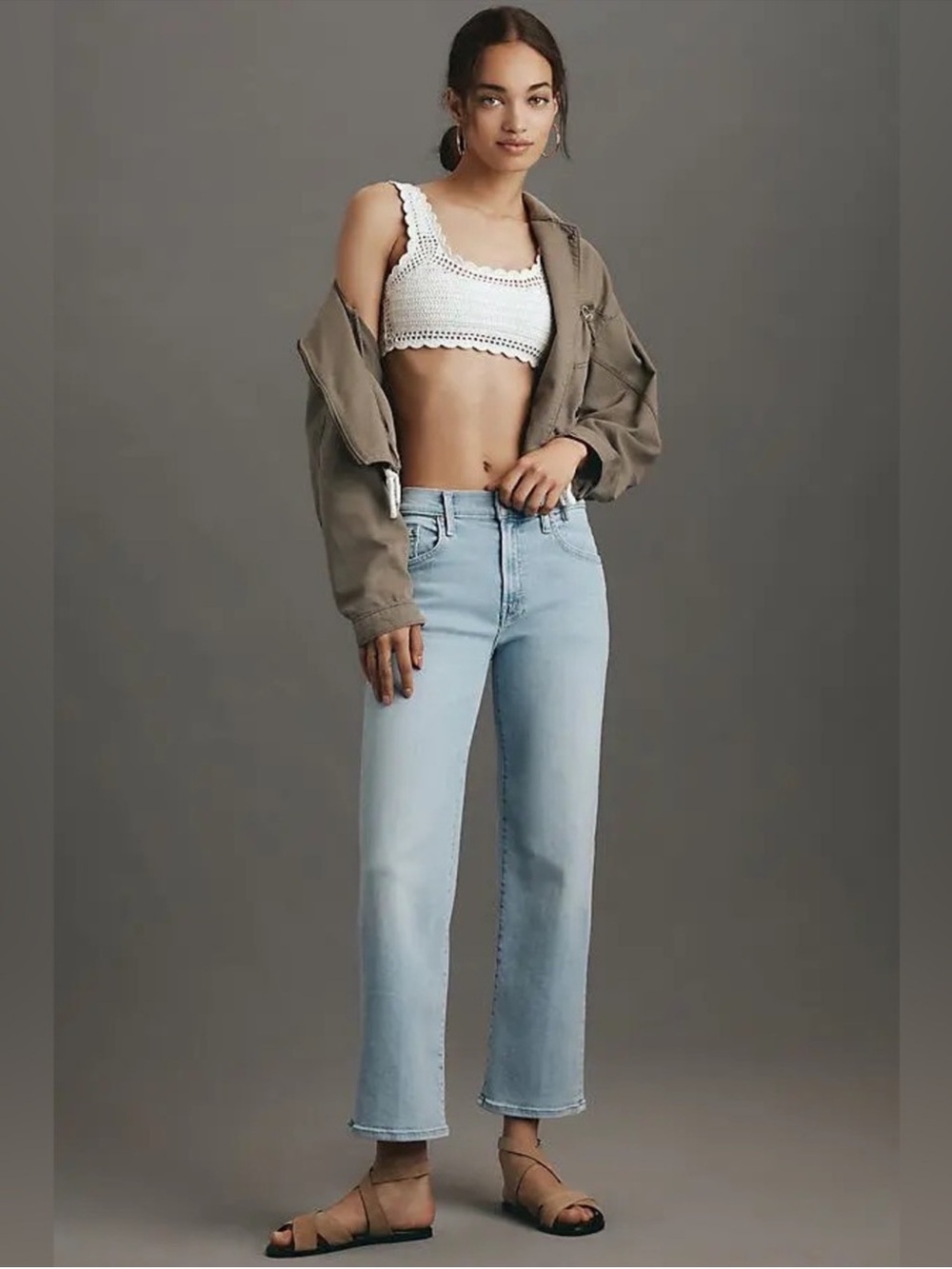 MOTHER
The Rambler High-Rise Straight-Leg Ankle Jeans Anthropologie